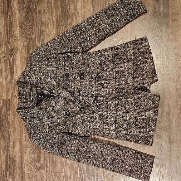 ❤️ NWOT! WHITE HOUSE BLACK MARKET KNIT PLAID STUDIO BLAZER JACKET, 4 - Picture 2 of 11